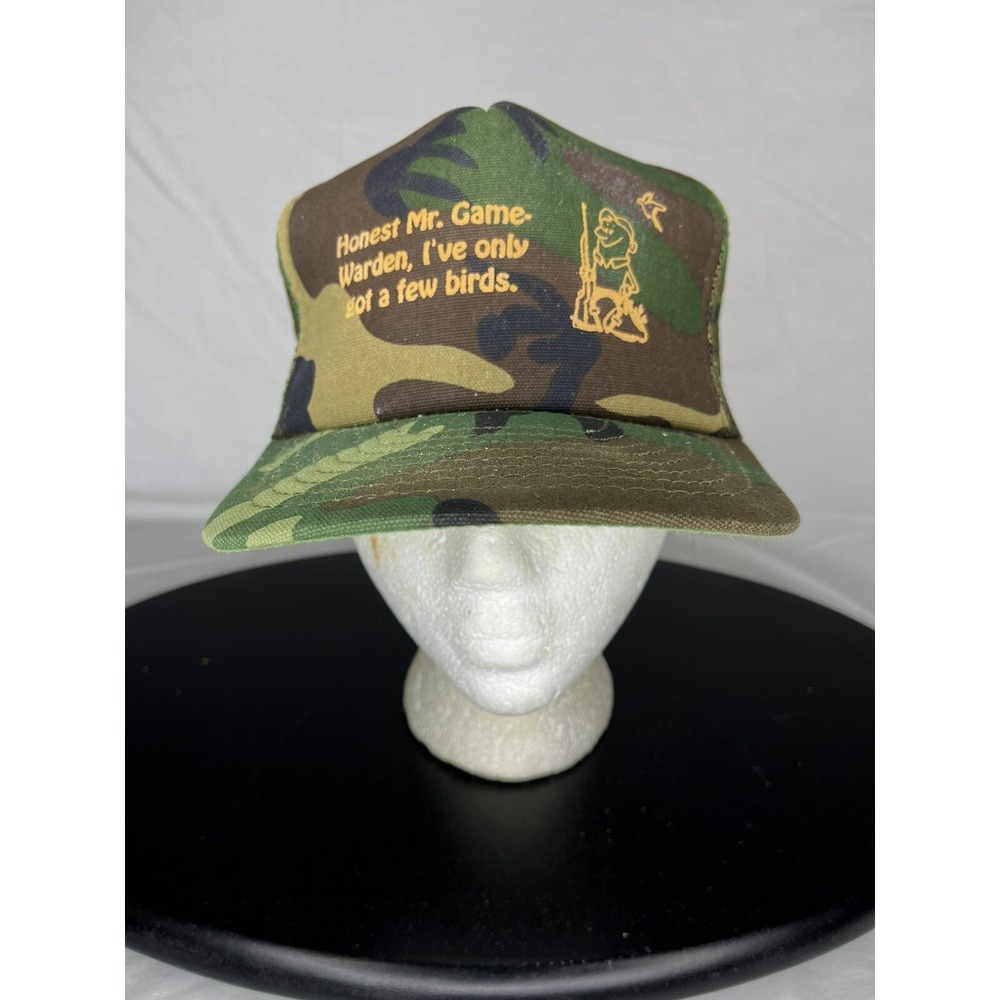 Daystone Camo Hat Honest Mr Gamewarden I've Only Got A Few Birds SnapBack VTG